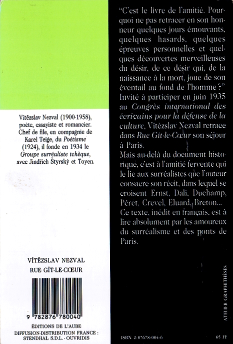 Obálka - zadní strana (Rue Gît-le-Coeur, 1988)